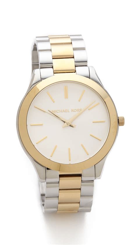 michael kors slim runway watch silver|michael kors runway watch silver.